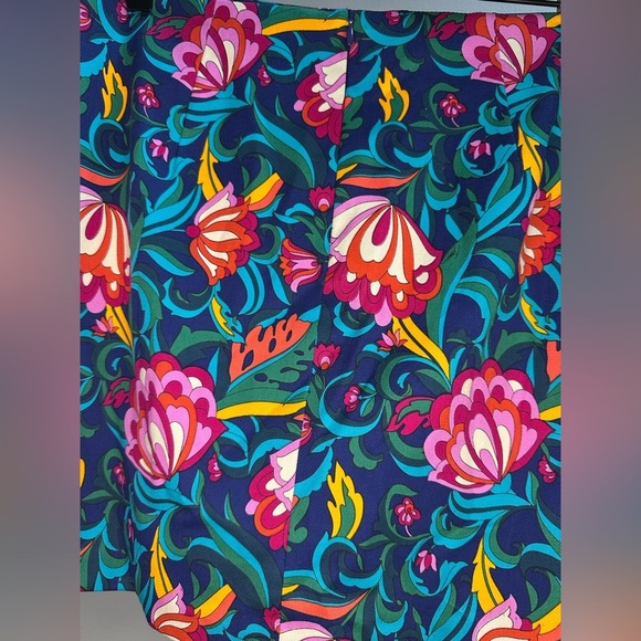 Trina Turk 'Rico' Floral-Print A-Line Mini-Skirt | Bengal Blue Multi | Women’s 6 - Picture 10 of 12